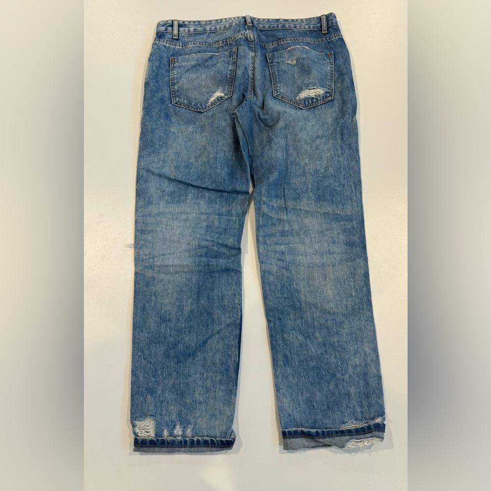 2/$20 Women’s Zara Trafaluc premium wash straight leg distressed Blue jeans - Picture 7 of 7